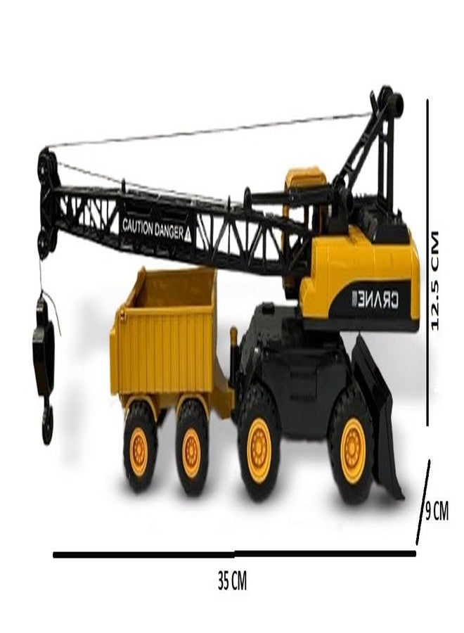 SHIPEASE لعبة رافعة تعمل بالاحتكاك من SHIPEASE للأطفال من عمر 3 سنوات فما فوق، نموذج جرافة، مركبة سحب للخلف، حفارة هندسية، صندوق رمل، شاحنة بناء - Image 4